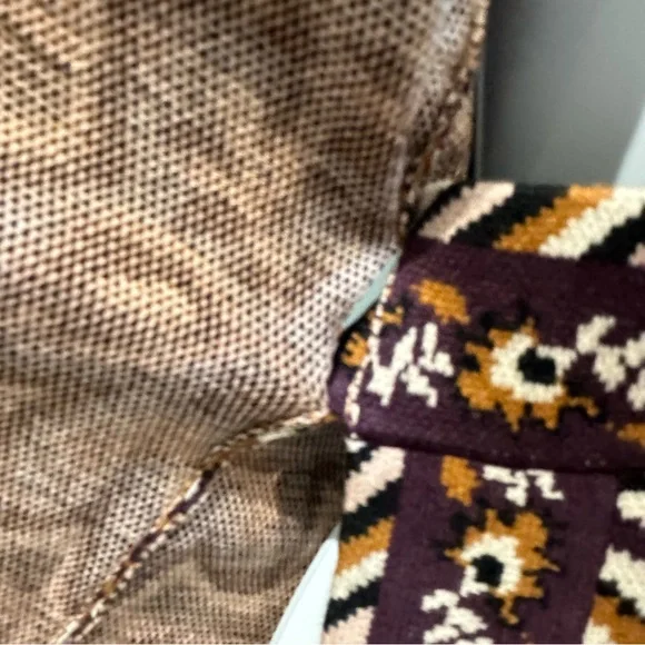 FARM RIO Glam Tapestry Knit Wrap Floral Sweater Mini Dress Cardigan Small New - Picture 9 of 16